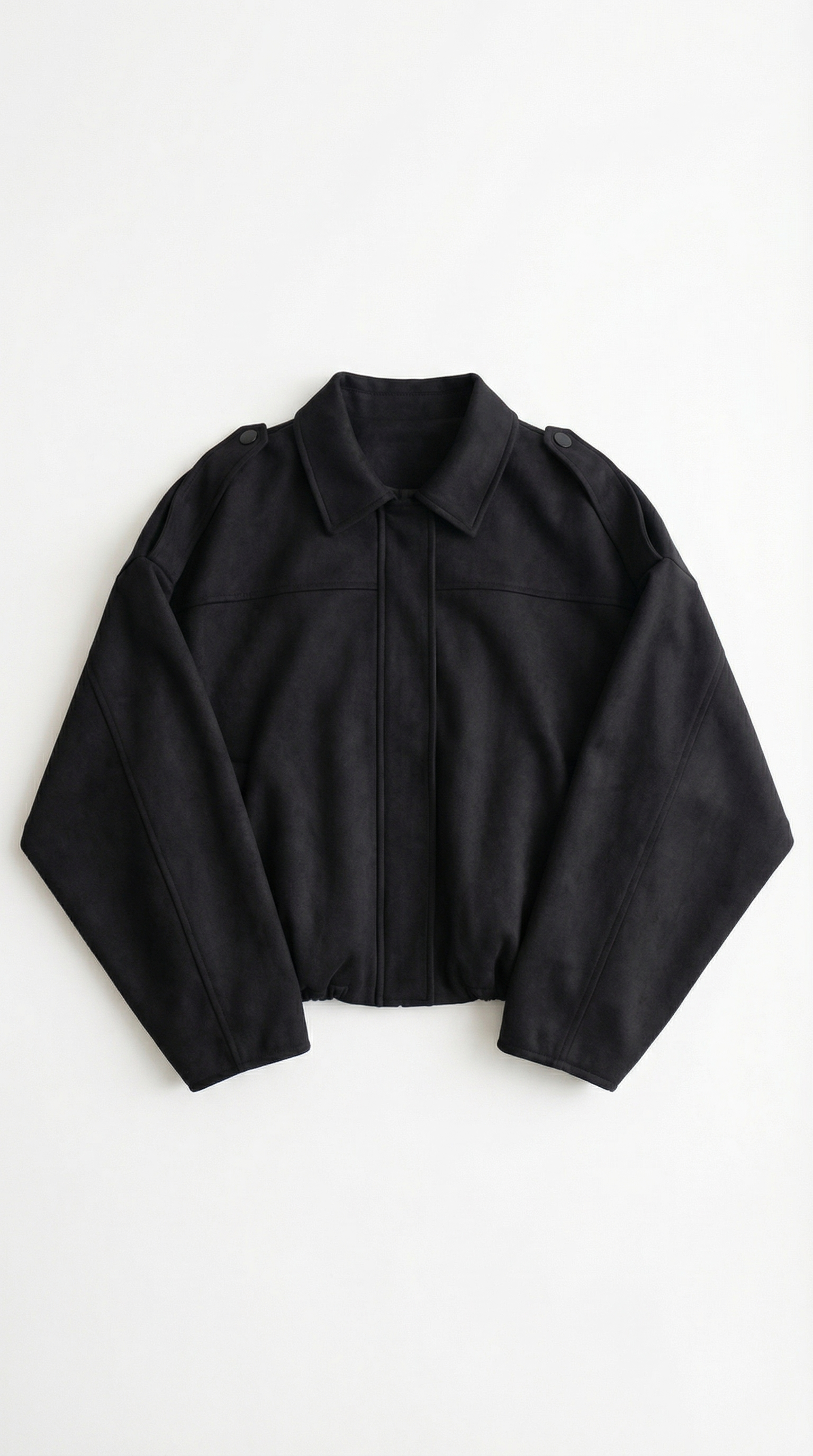 Mila Oversized Cropped Jacke in Wildlederoptik