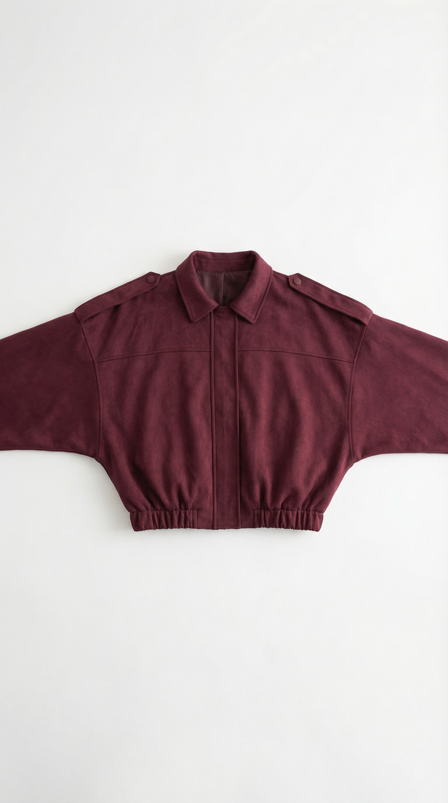 Mila Oversized Cropped Jacke in Wildlederoptik
