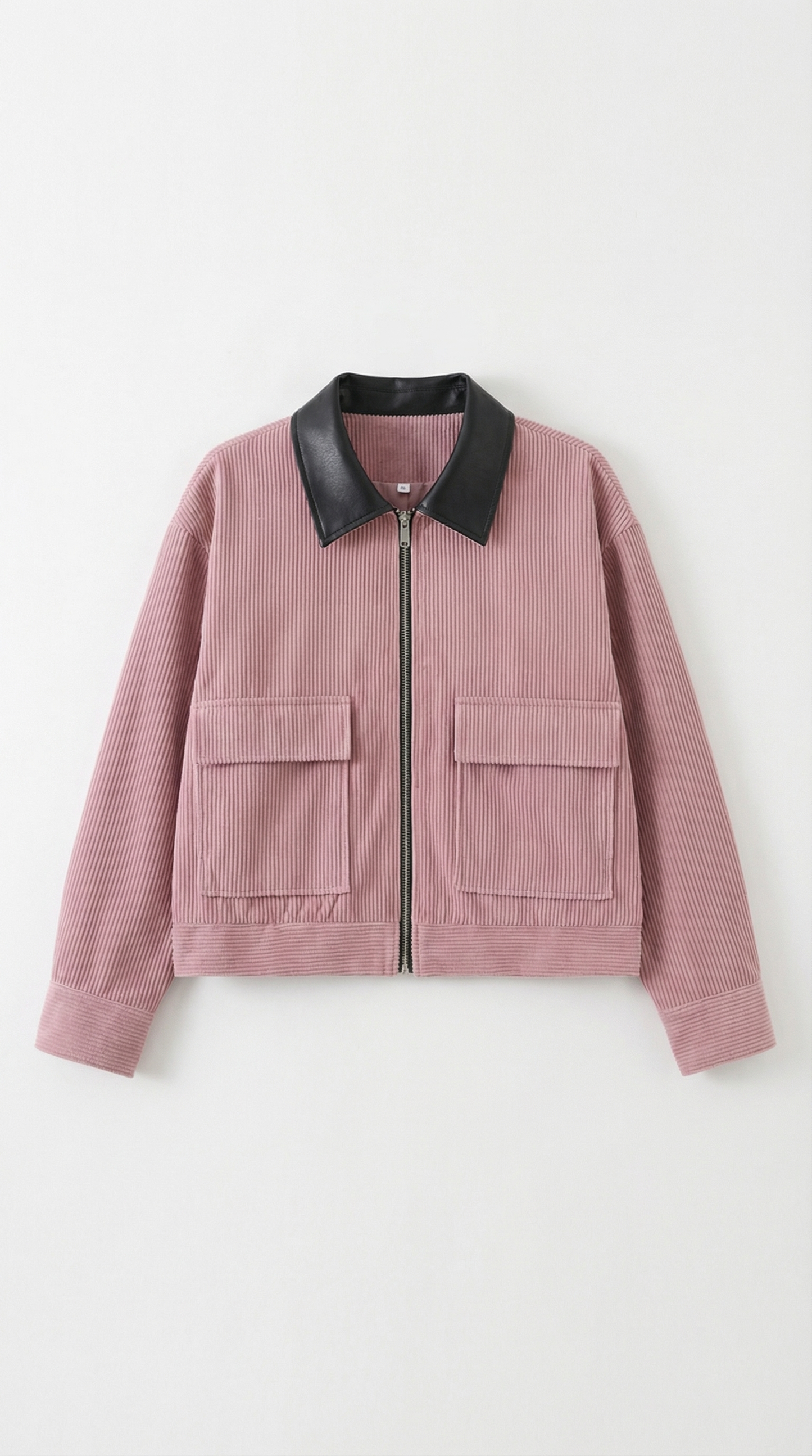 Cleo Cropped Cordjacke mit Kontrastkragen
