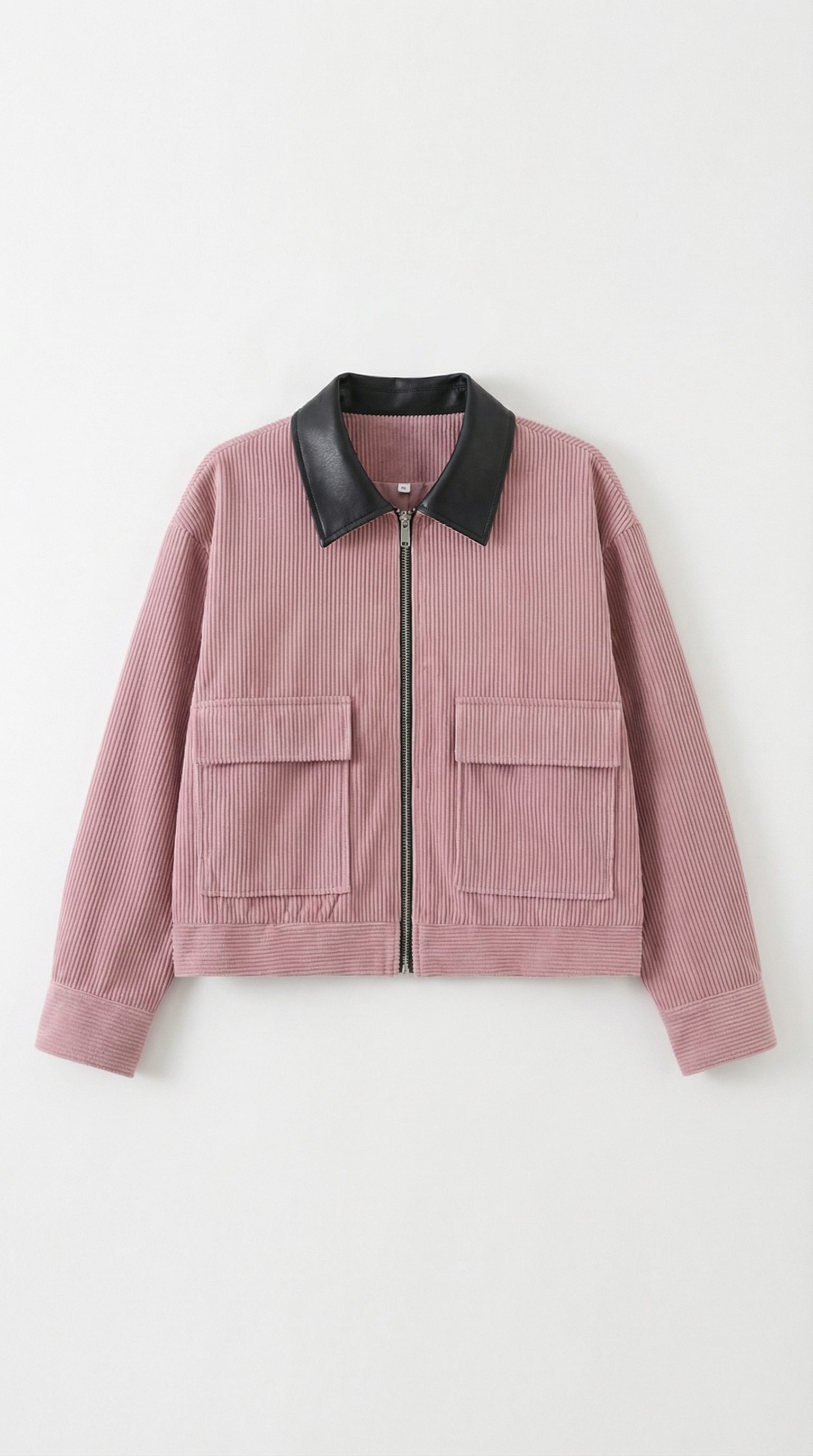 Cleo Cropped Cordjacke mit Kontrastkragen