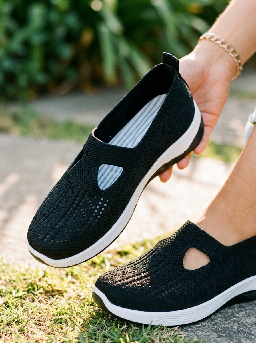 Bella Slip-On Sneaker aus atmungsaktivem Flyknit