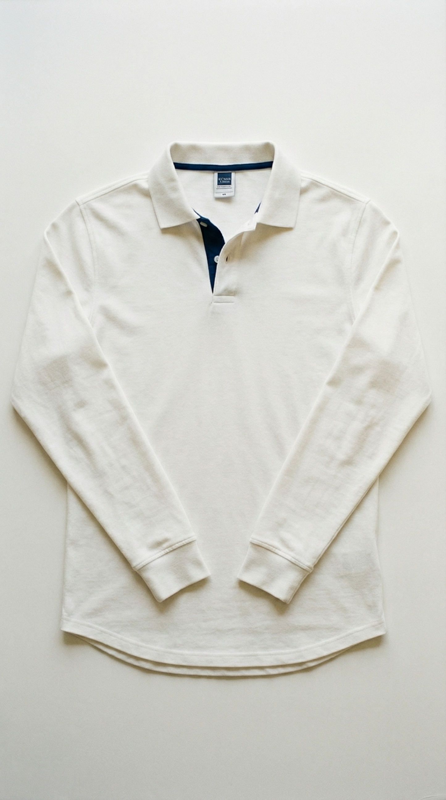 Marcello – Herren-Langarm-Poloshirt mit Kontrastdetail