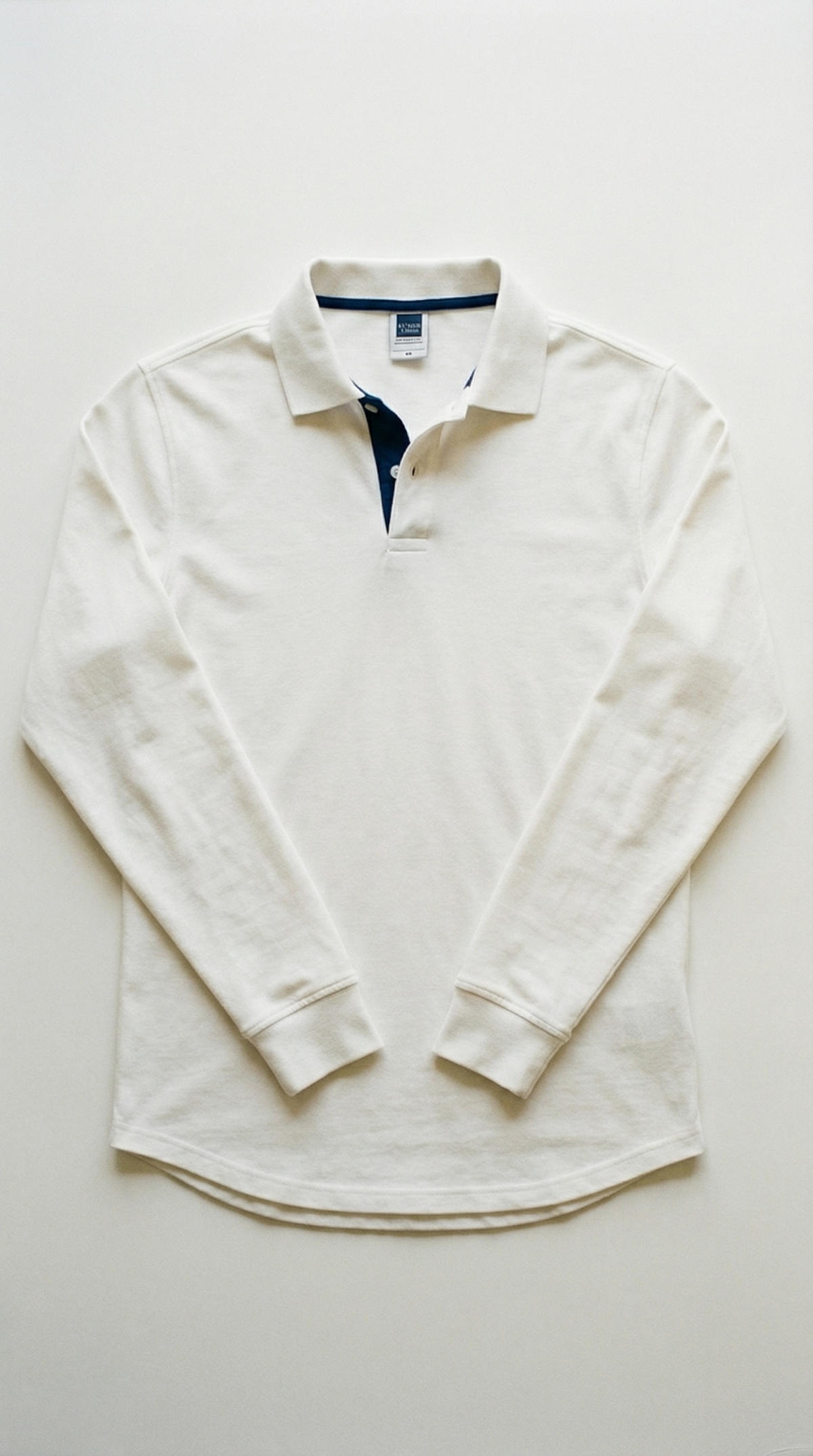 Marcello – Herren-Langarm-Poloshirt mit Kontrastdetail