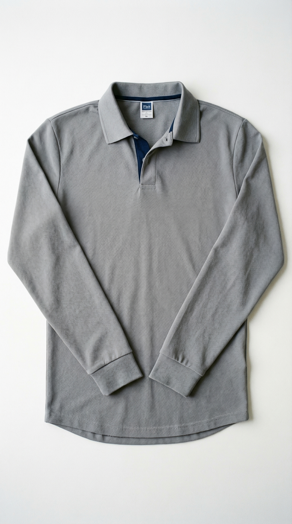 Marcello – Herren-Langarm-Poloshirt mit Kontrastdetail