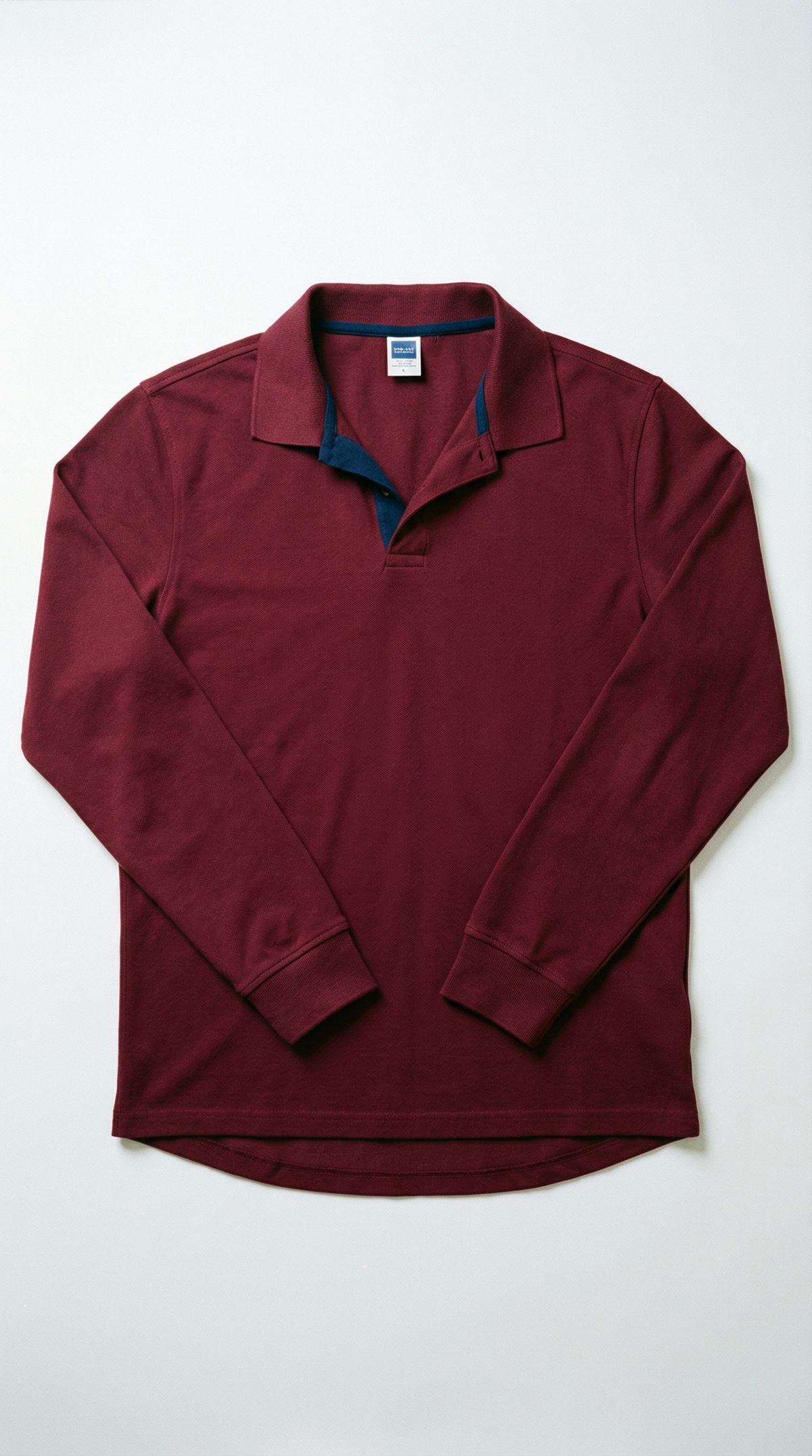 Marcello – Herren-Langarm-Poloshirt mit Kontrastdetail