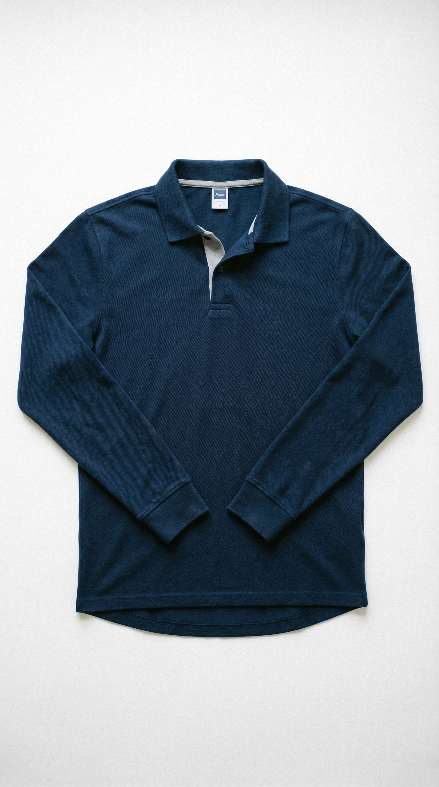 Marcello – Herren-Langarm-Poloshirt mit Kontrastdetail
