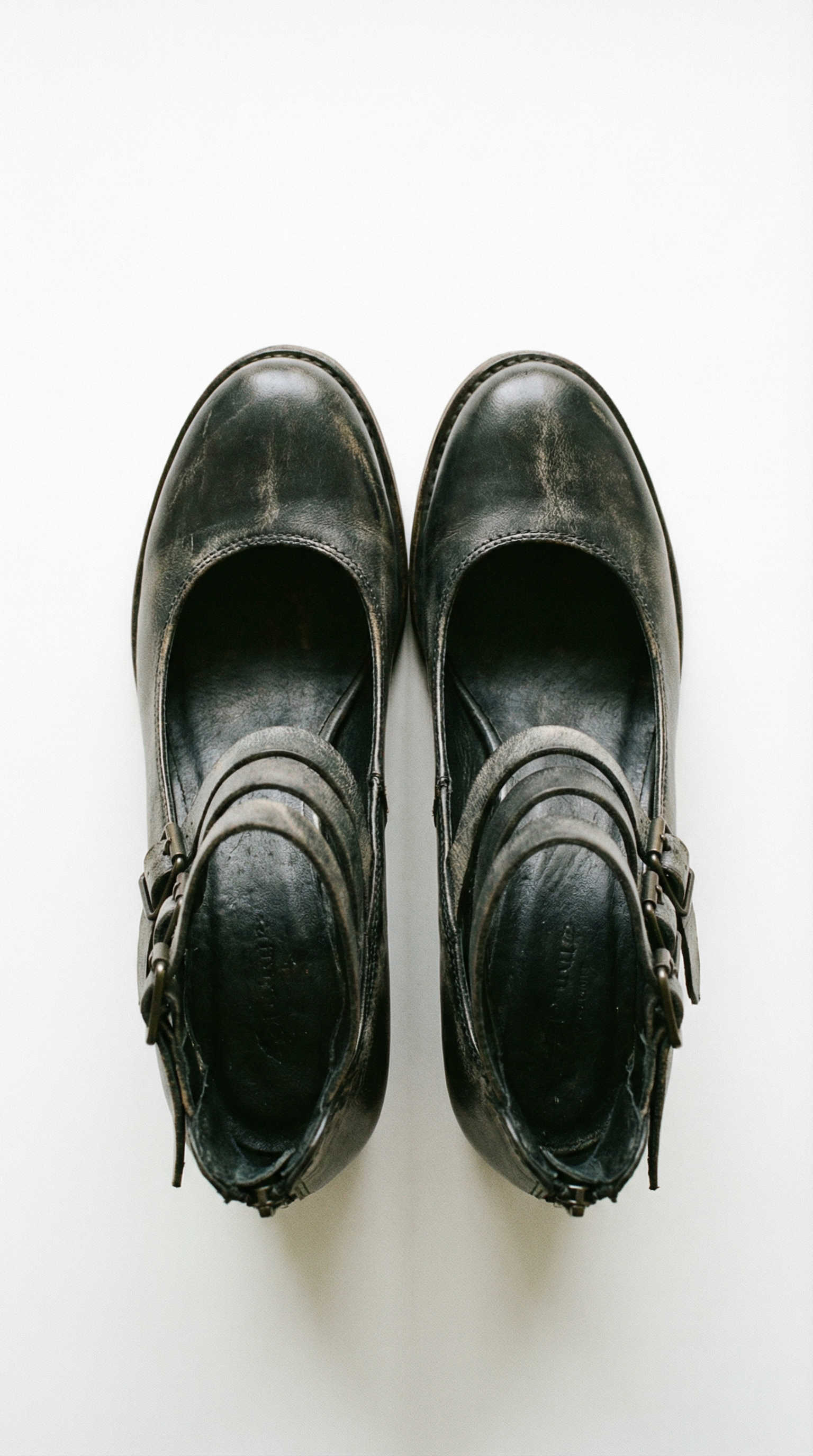 Serafina – Damen-Ankle-Pumps im Vintage-Leder-Look