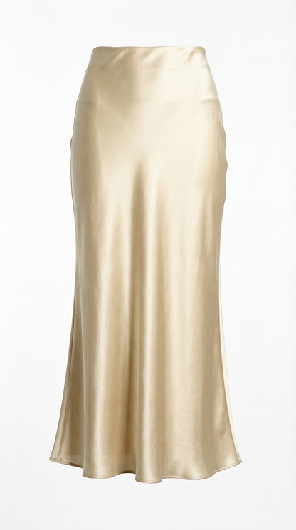 Luciana – Eleganter Damen-Midirock aus fließendem Satin