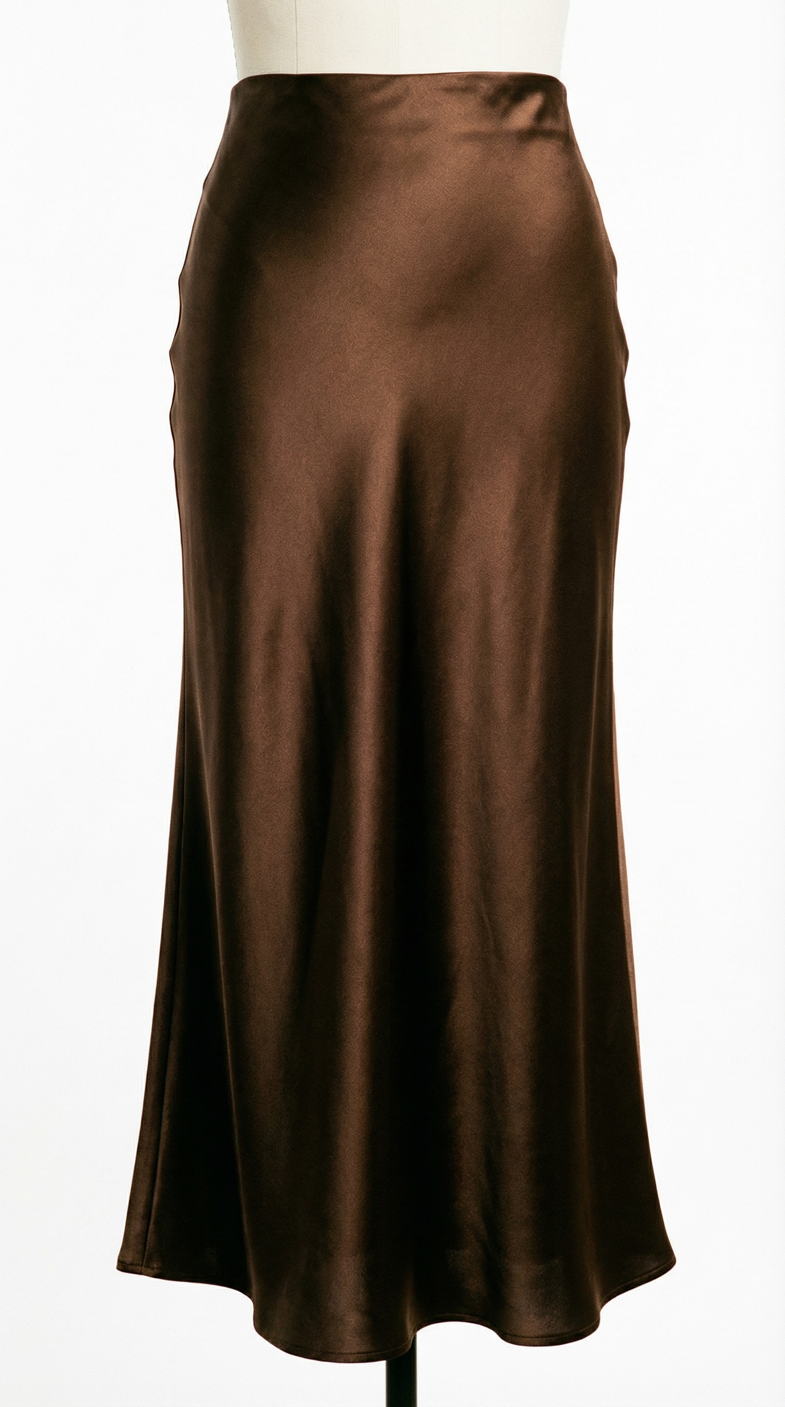 Luciana – Eleganter Damen-Midirock aus fließendem Satin