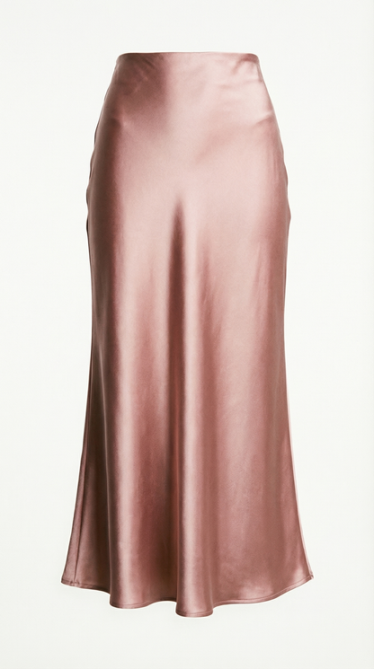 Luciana – Eleganter Damen-Midirock aus fließendem Satin