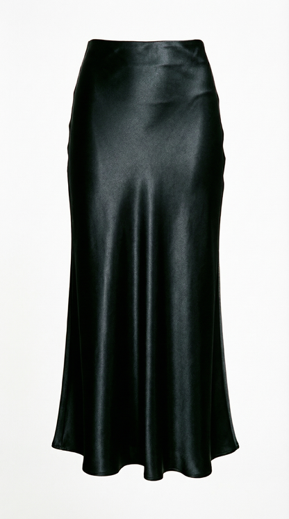 Luciana – Eleganter Damen-Midirock aus fließendem Satin