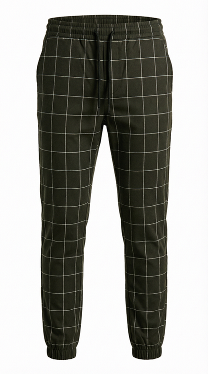 Enzo – Herren-Jogginghose mit Karomuster im Smart-Casual-Stil