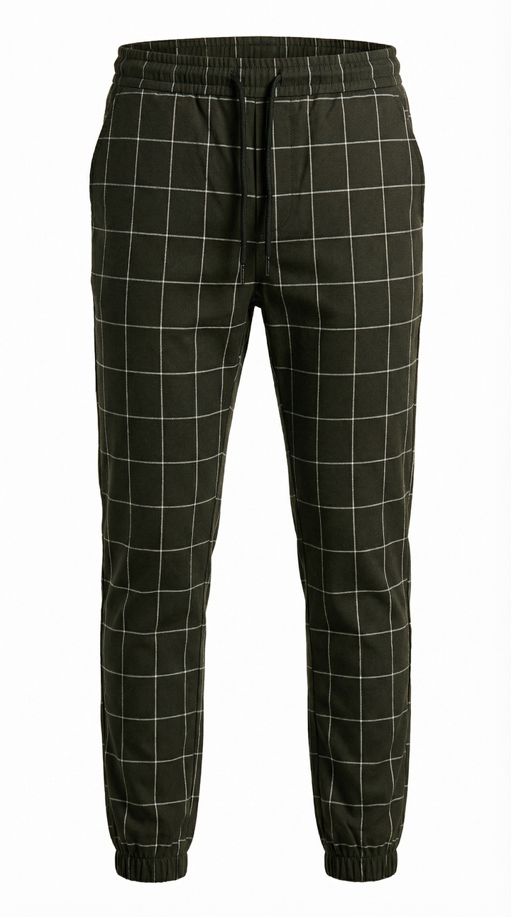 Enzo – Herren-Jogginghose mit Karomuster im Smart-Casual-Stil