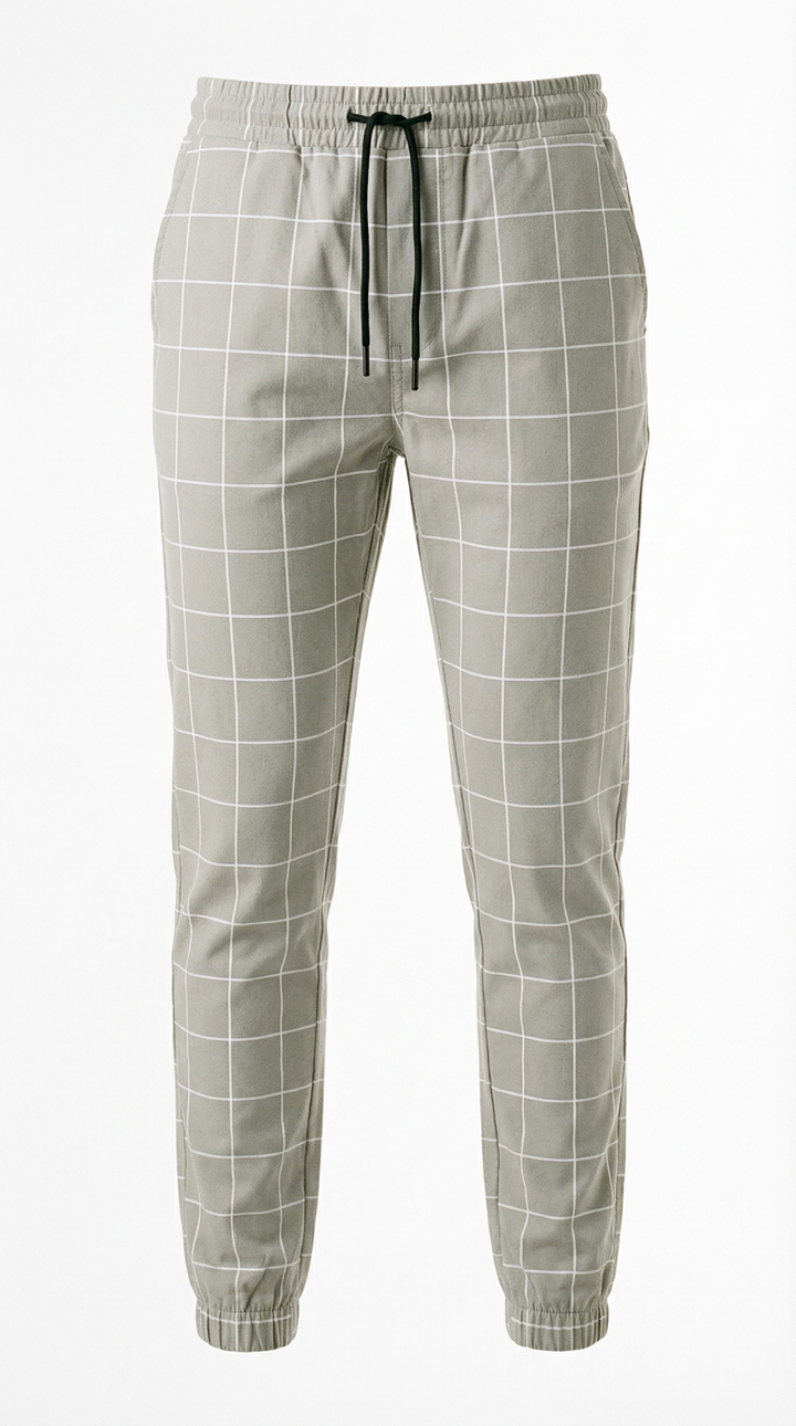 Enzo – Herren-Jogginghose mit Karomuster im Smart-Casual-Stil