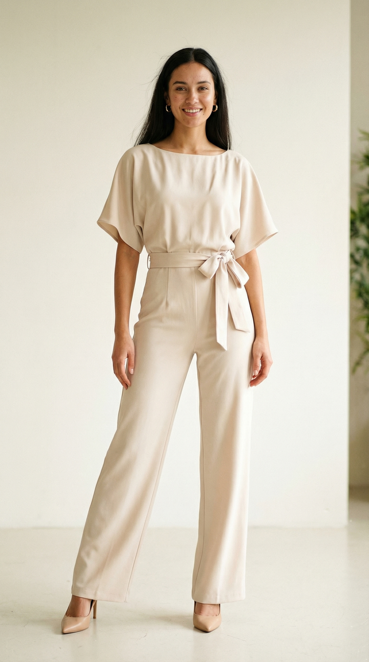 Floriana – Eleganter Damen-Jumpsuit mit Taillenband