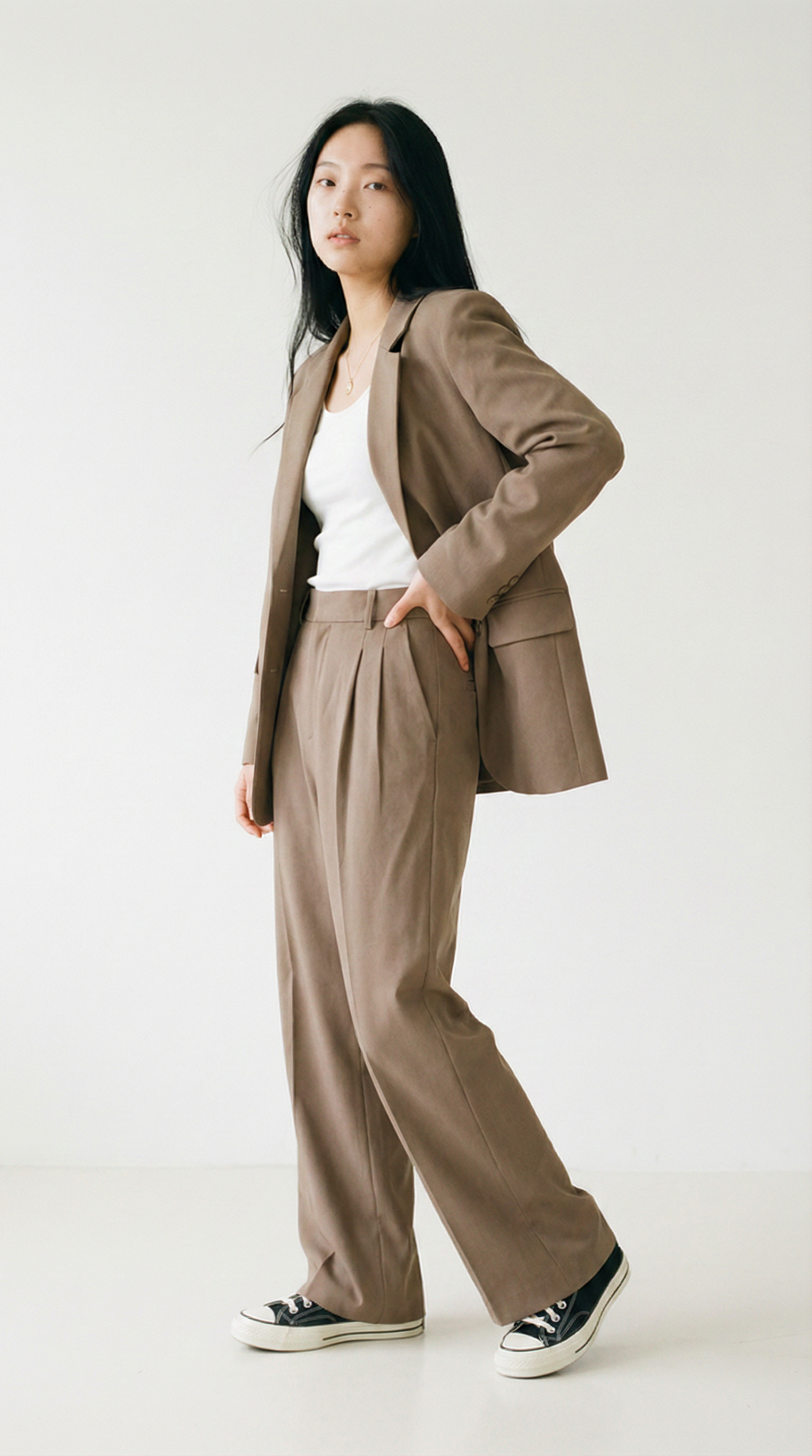 Hosenanzug Damen mit Oversized-Blazer und Wide-Leg-Hose – Alessandra