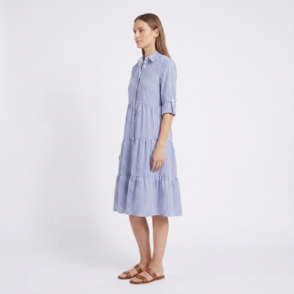 A-Line Flattering Summer Dress - model side angle - job 6e960fa7-9e23-4537-b22c-aed7b76fb8f0