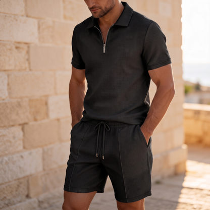 Men's Polo Shirt and Shorts Set