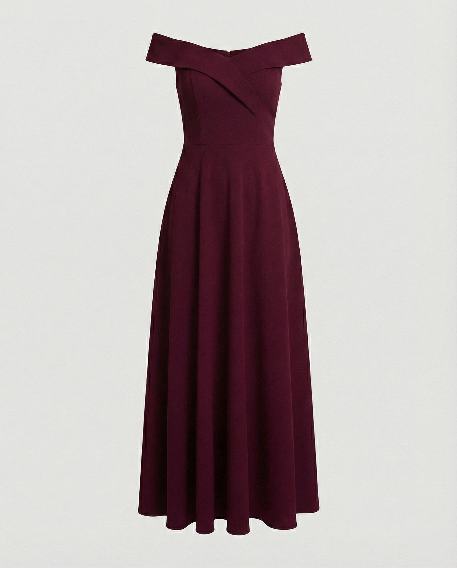 Abendkleid Damen mit Off-Shoulder-Ausschnitt und ausgestelltem A-Linien-Rock – Ondine