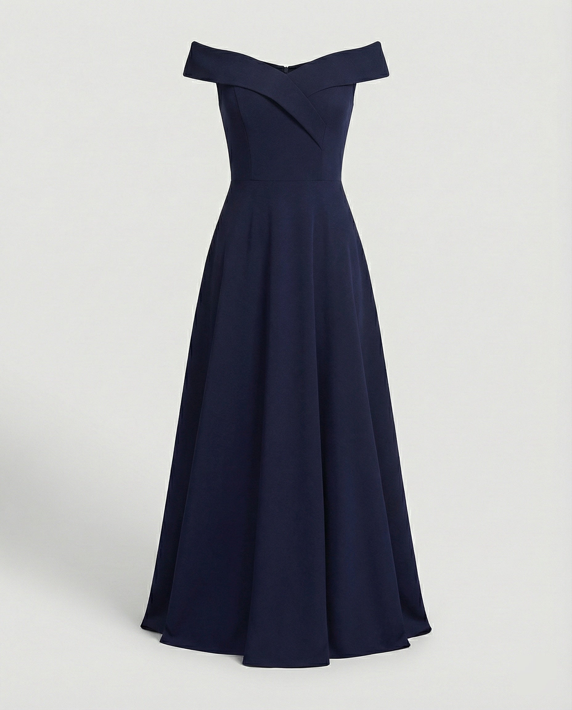 Abendkleid Damen mit Off-Shoulder-Ausschnitt und ausgestelltem A-Linien-Rock – Ondine