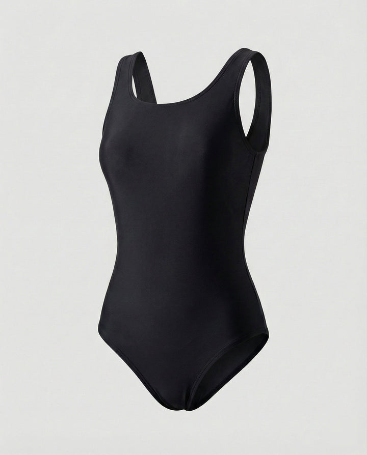 Adriana Ombre Print Racerback Swimsuit — Black