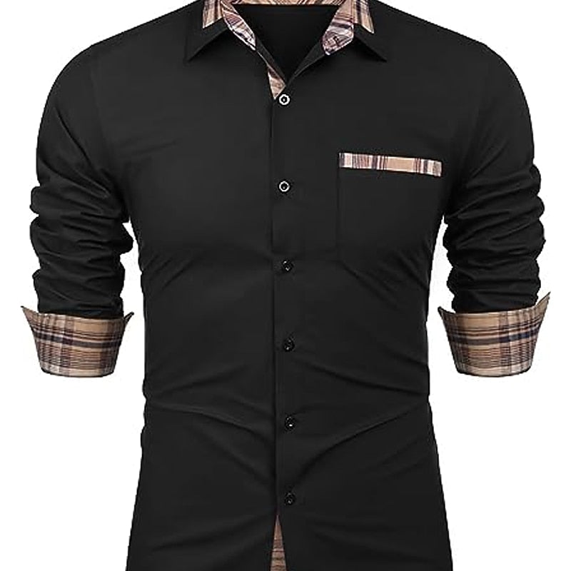 Gregory | Refined Contrast-Trim Shirt